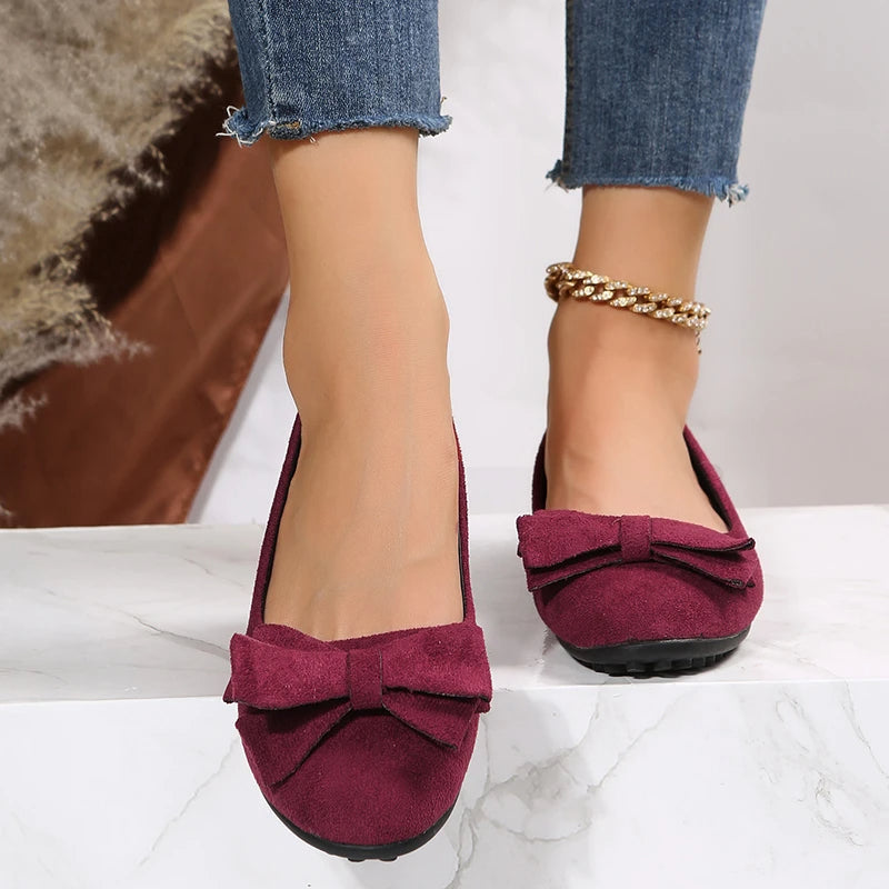 Round Toe Ballet Dressy Flats Slip On