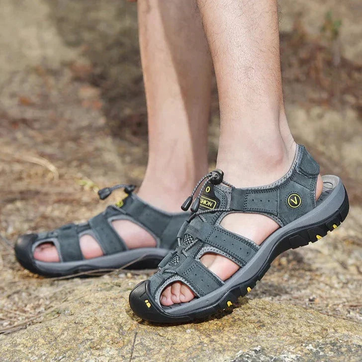 Genuine Leather Men's Casual Sandals Hiking