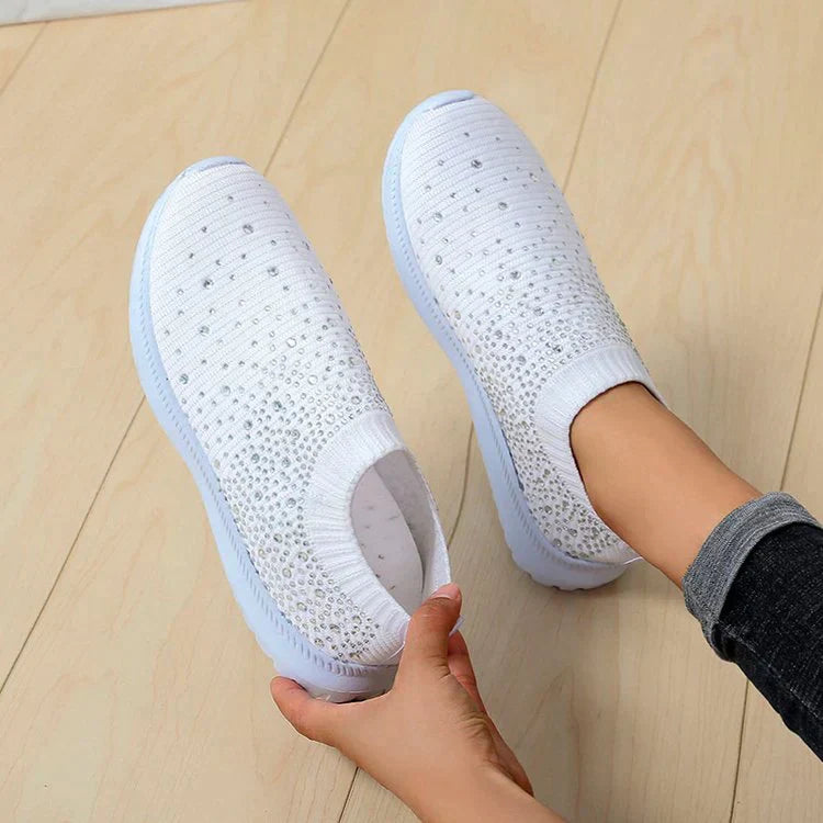 Vulcanised Shoes Sneakers Women's Trainers Knitted Sneakers Women's Slip-on