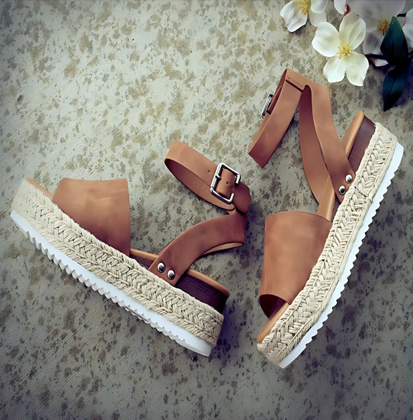 Womens Wedge Platform Ankle Strap Sandals