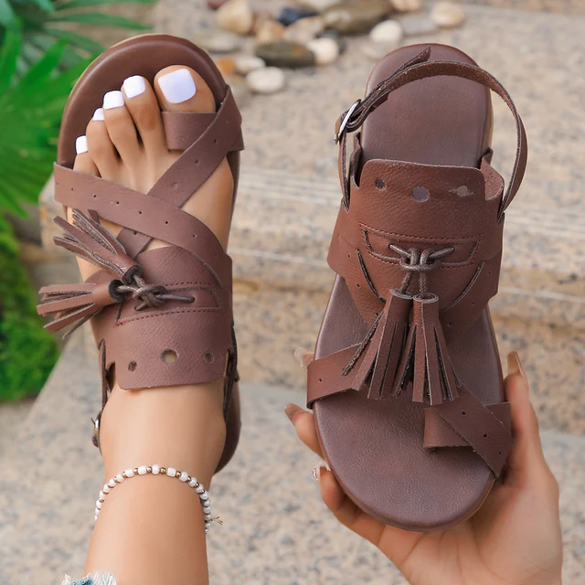 Women's Open Toe Buckle Sandals