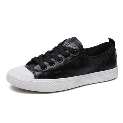 Fashion Leather Sneakers Lace up Casual Shoes