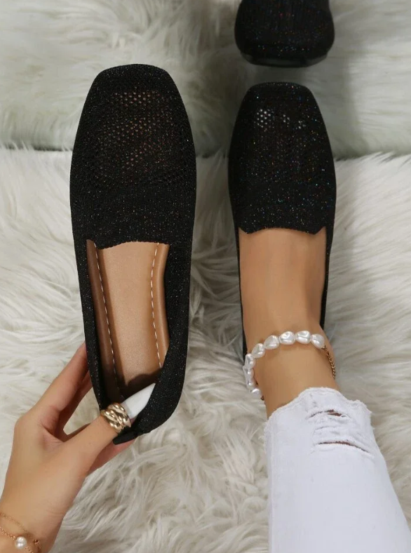 Women's flat shoes in breathable mesh fabric