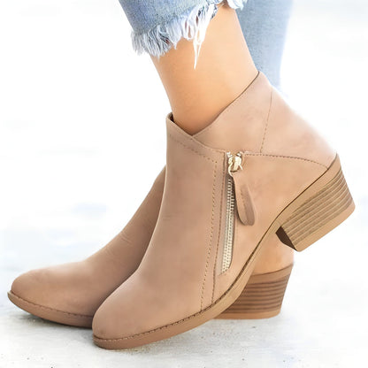 Suede Ankle Boots Women's Shoe