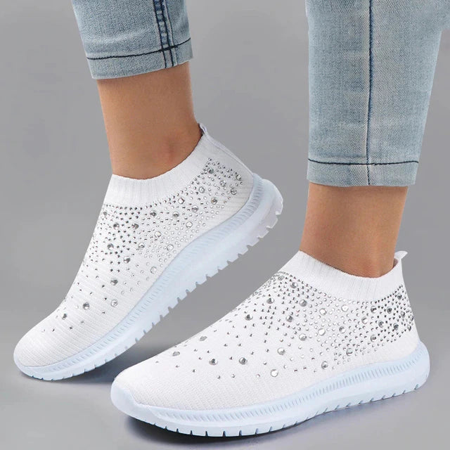 Vulcanised Shoes Sneakers Women's Trainers Knitted Sneakers Women's Slip-on