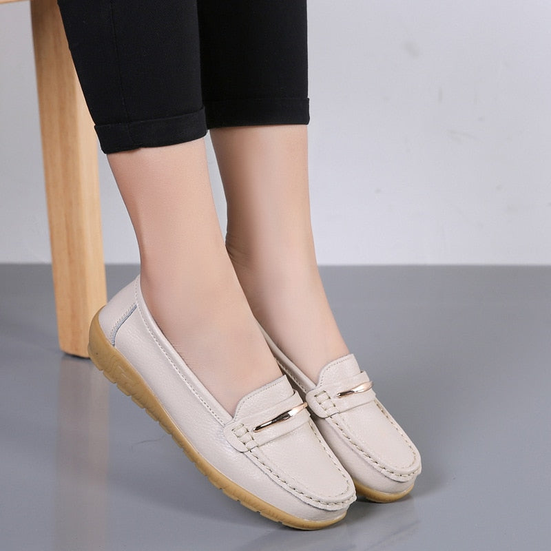 Women's solid colour flat shoes