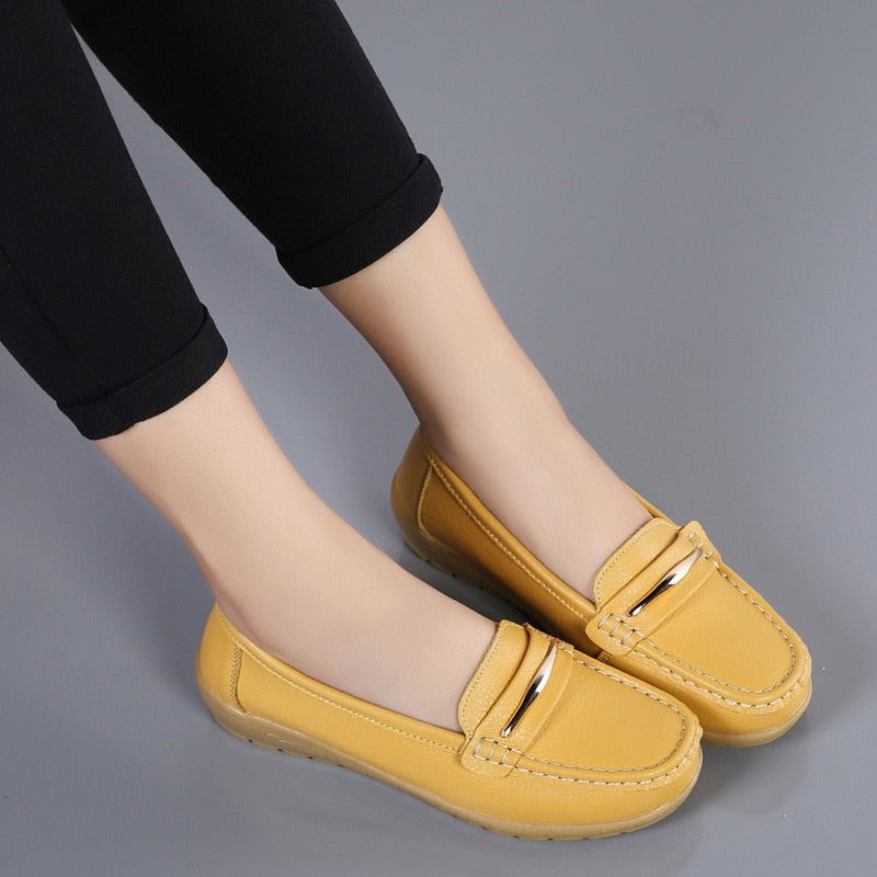 Women's solid colour flat shoes