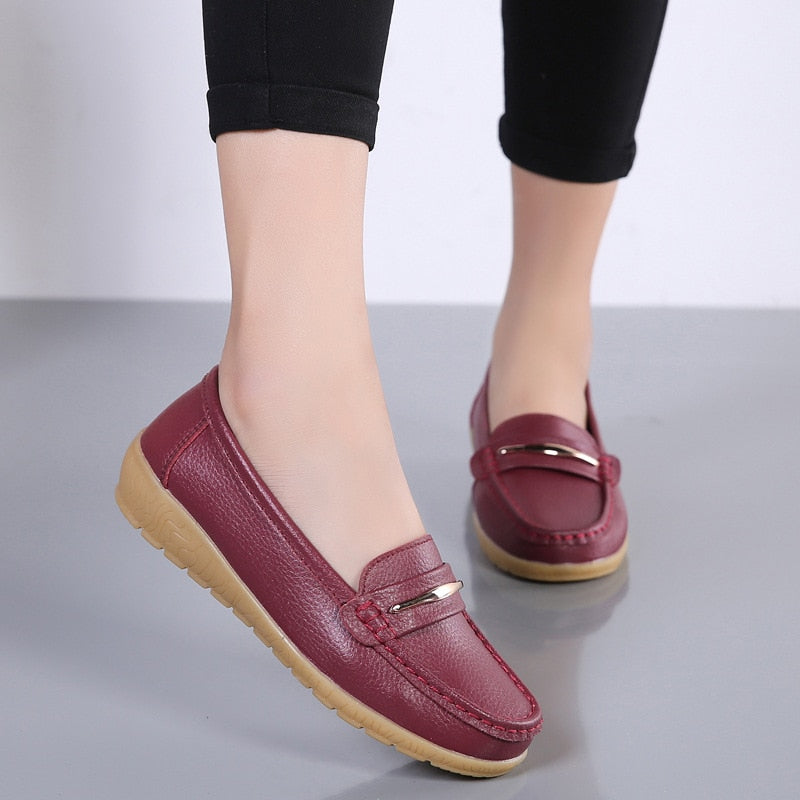 Women's solid colour flat shoes