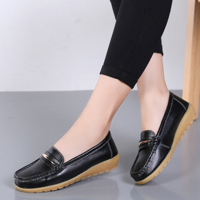 Women's solid colour flat shoes