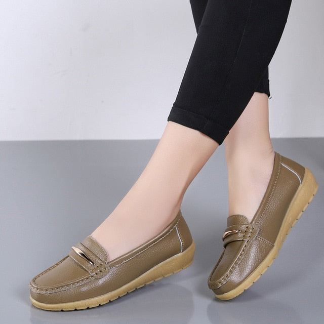 Women's solid colour flat shoes