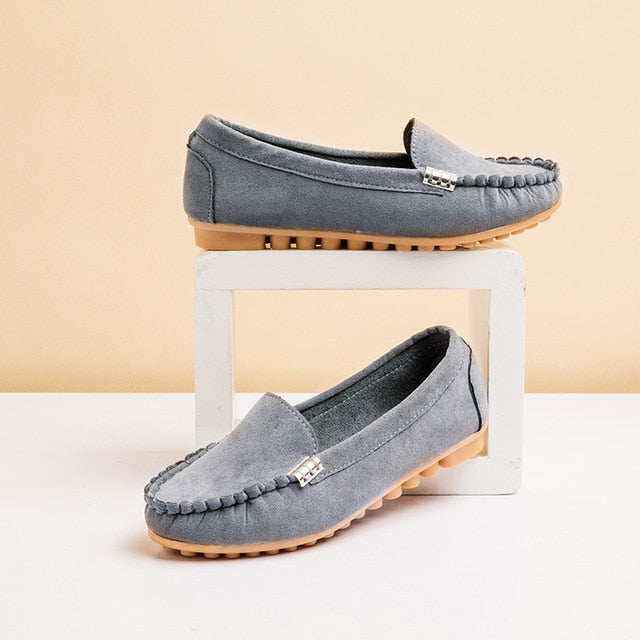 Faux Suede Slip-On Loafers