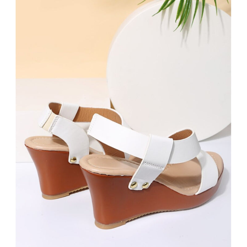 Women Platform Wedge Solid Sandal